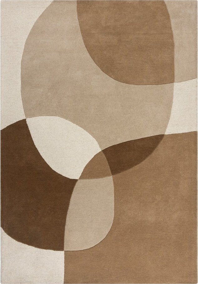 Hnědý/béžový ručně tkaný vlněný koberec 200x290 cm Glow – Flair Rugs