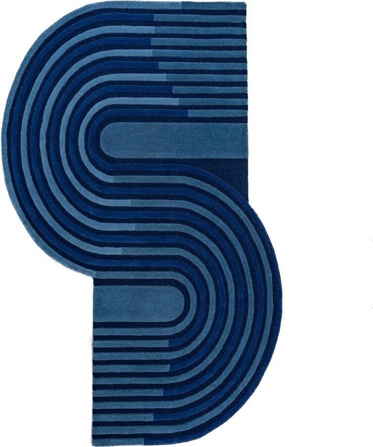 Tmavě modrý ručně tkaný vlněný koberec 150x240 cm Conway Retro – Flair Rugs