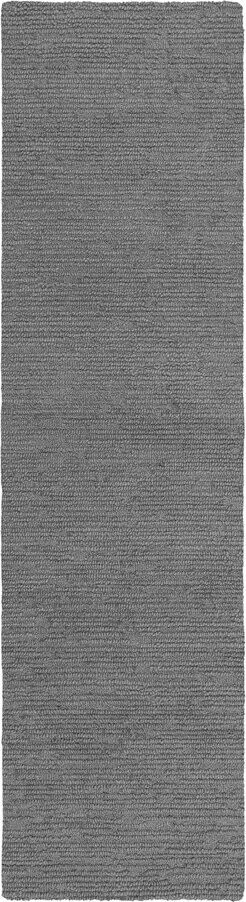 Šedý ručně tkaný vlněný běhoun 80x230 cm Harris Boucle – Flair Rugs