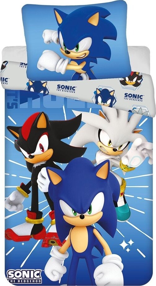 Modré dětské povlečení na jednolůžko z mikrovlákna 140x200 cm Sonic – Jerry Fabrics