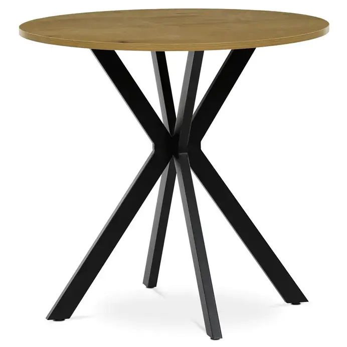 Autronic Jídelní stůl kulatý HT-F4108 OAK - dub