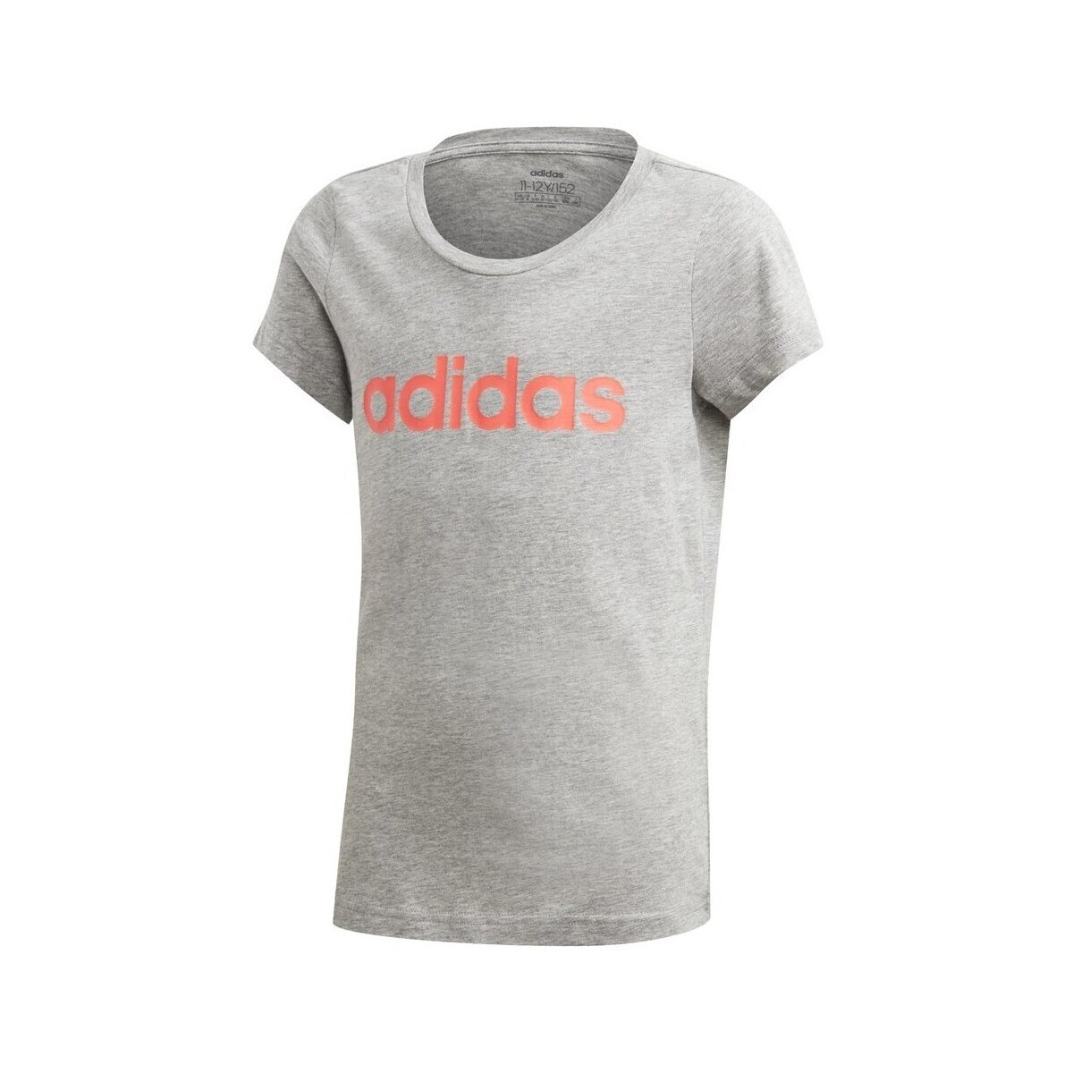 adidas  YG Essentials Linear Tee  Šedá