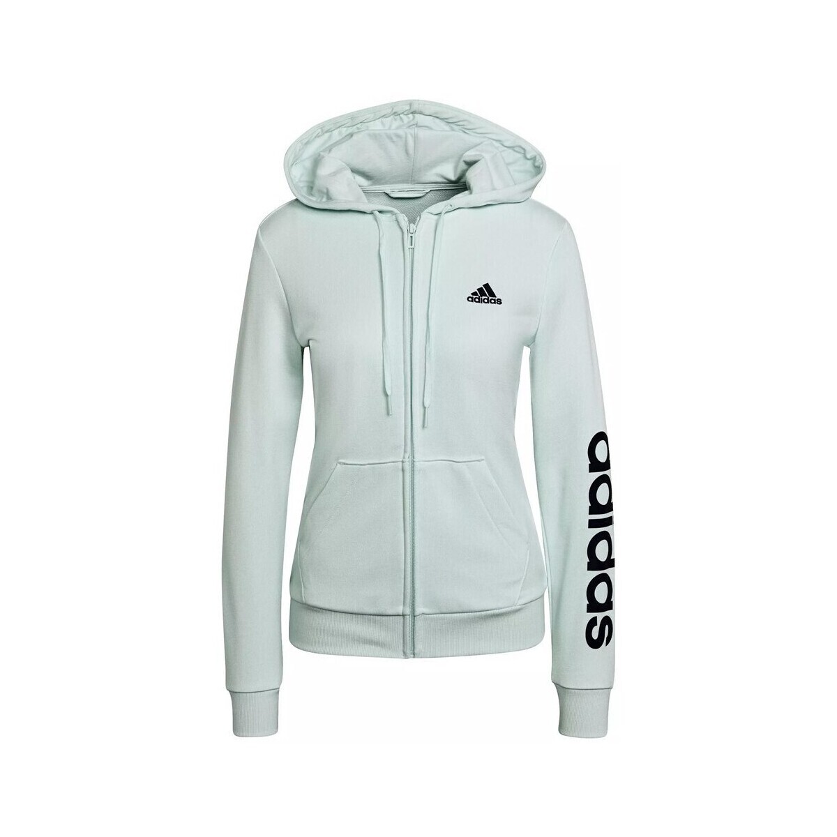adidas  Essentials Logo Fullzip Hoodie  Zelená