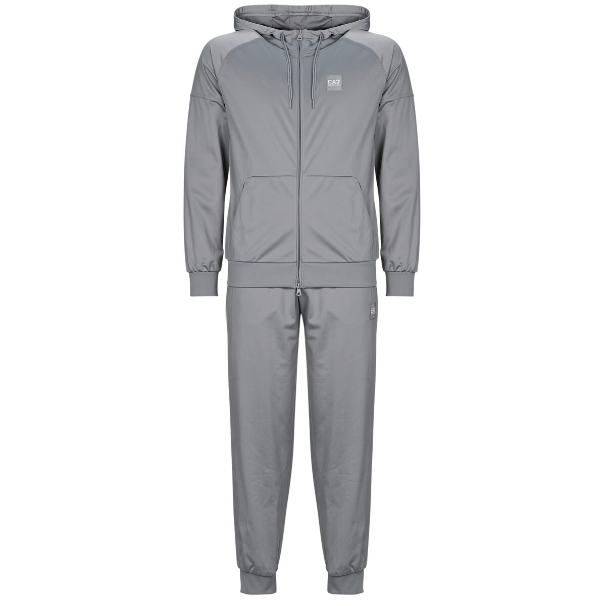 Emporio Armani EA7  TRAIN VISIBILITY M T-SUIT HOODIE FZ CH PL - TRAIN VISIBILITY M T  Šedá