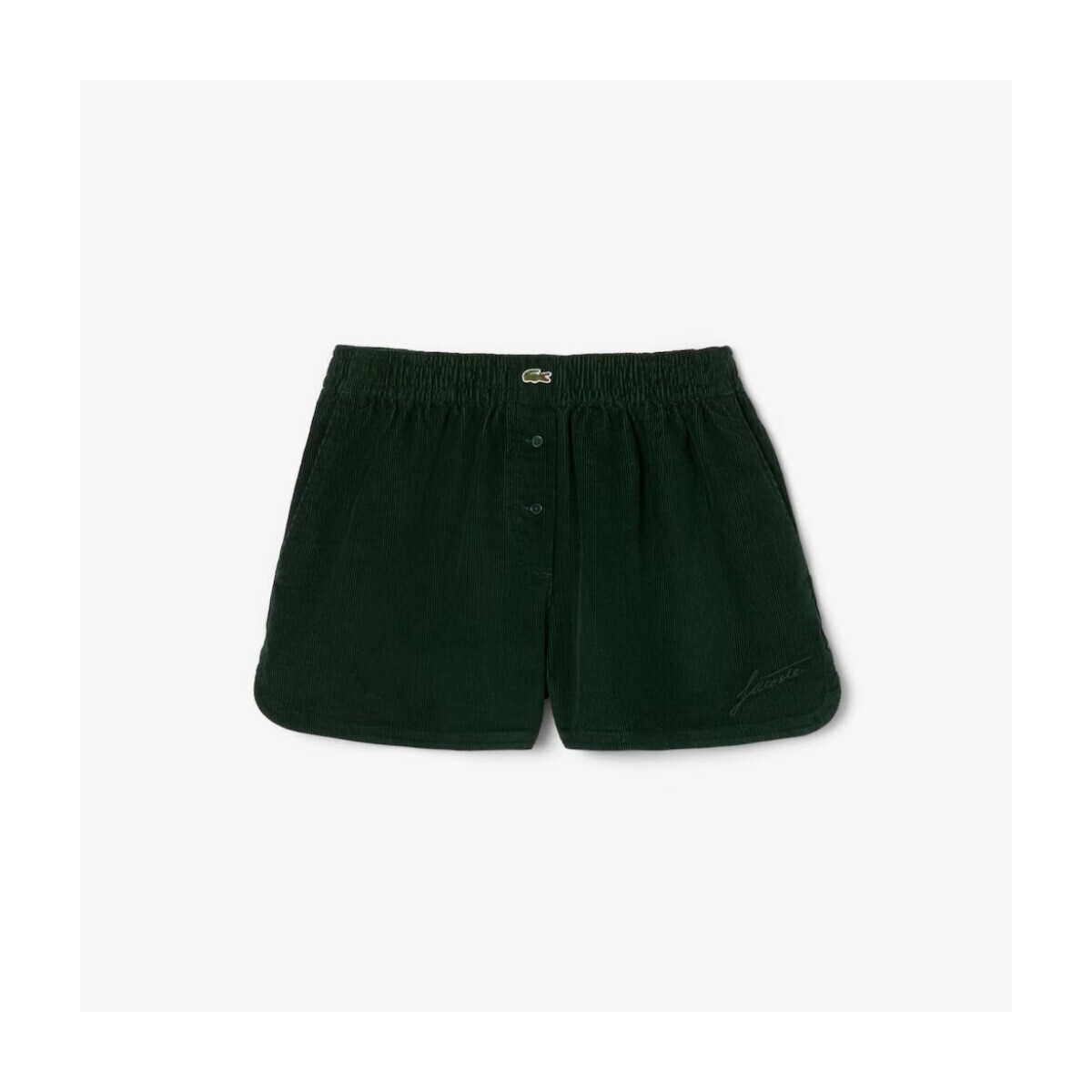 Lacoste  WOMENS RELAXED FIT CORDUROY SHORTS  Zelená