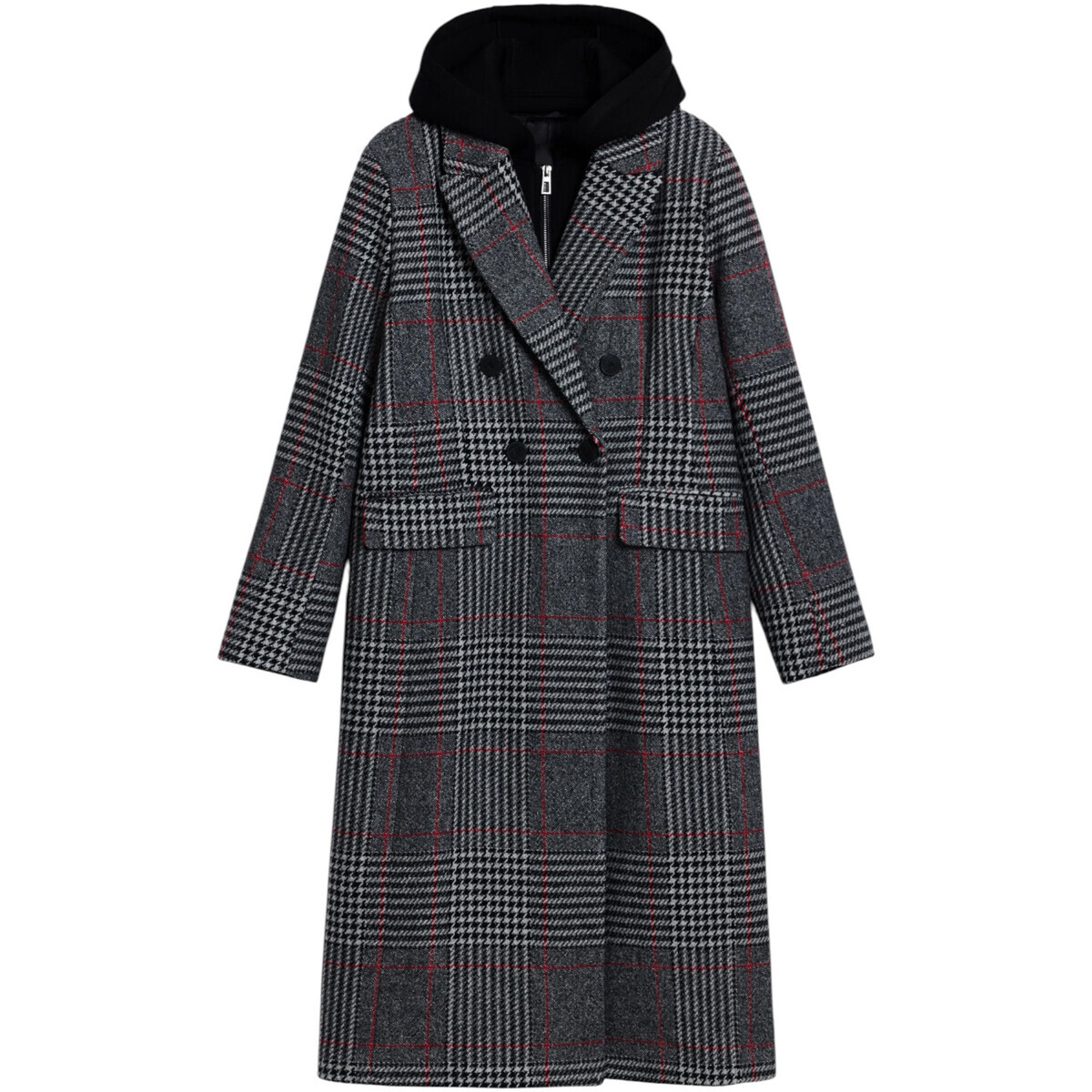 Desigual  COAT_CAPUCHA_CHECK 25WWEW13  Šedá