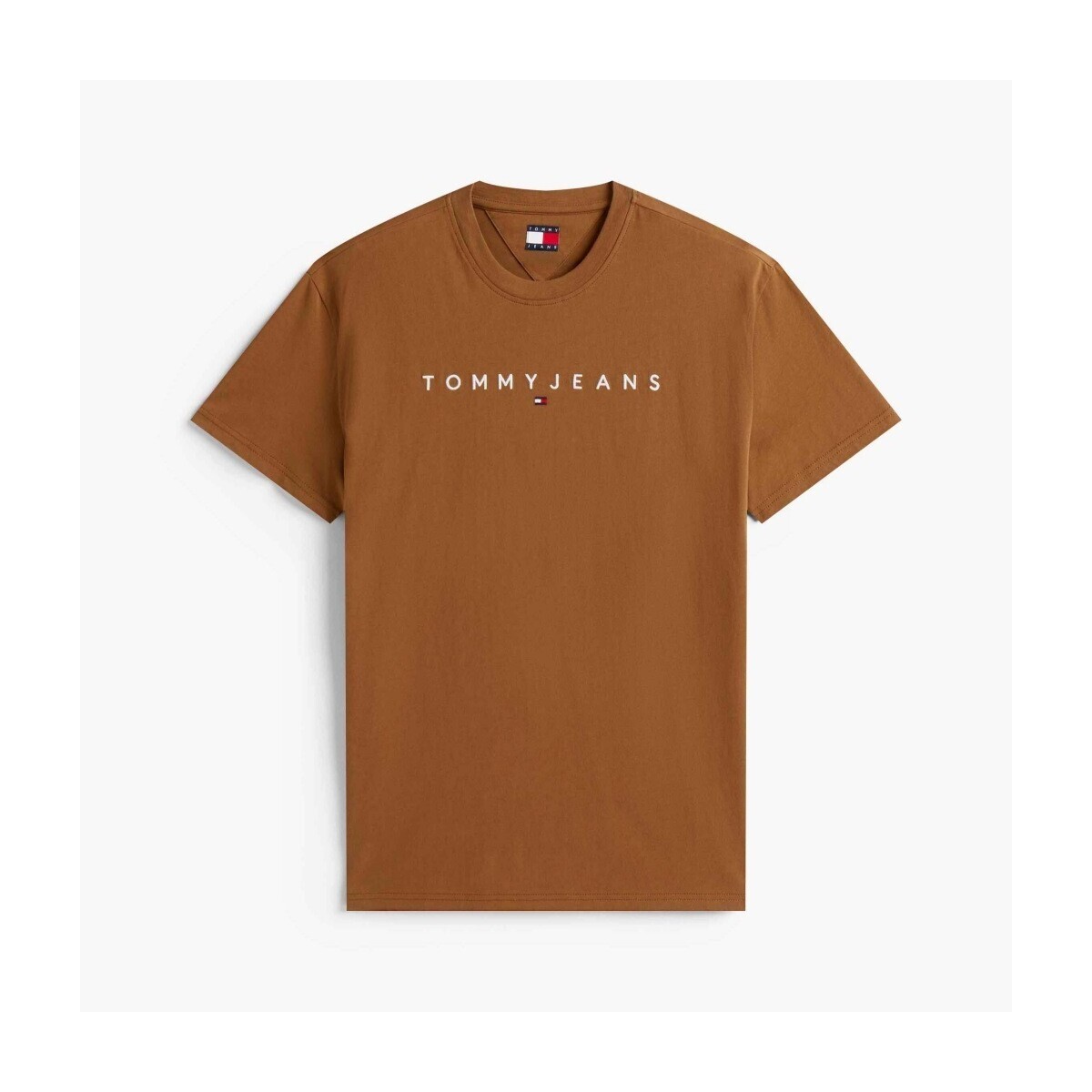 Tommy Jeans  TJM REG LINEAR LOGO TEE  Hnědá