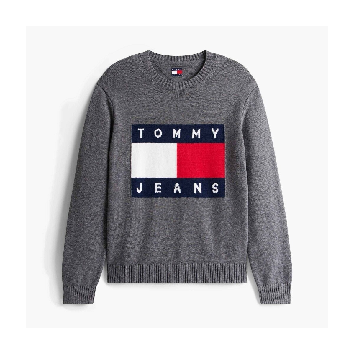 Tommy Jeans  TJM REG MELANGE FLAG SWE  Šedá