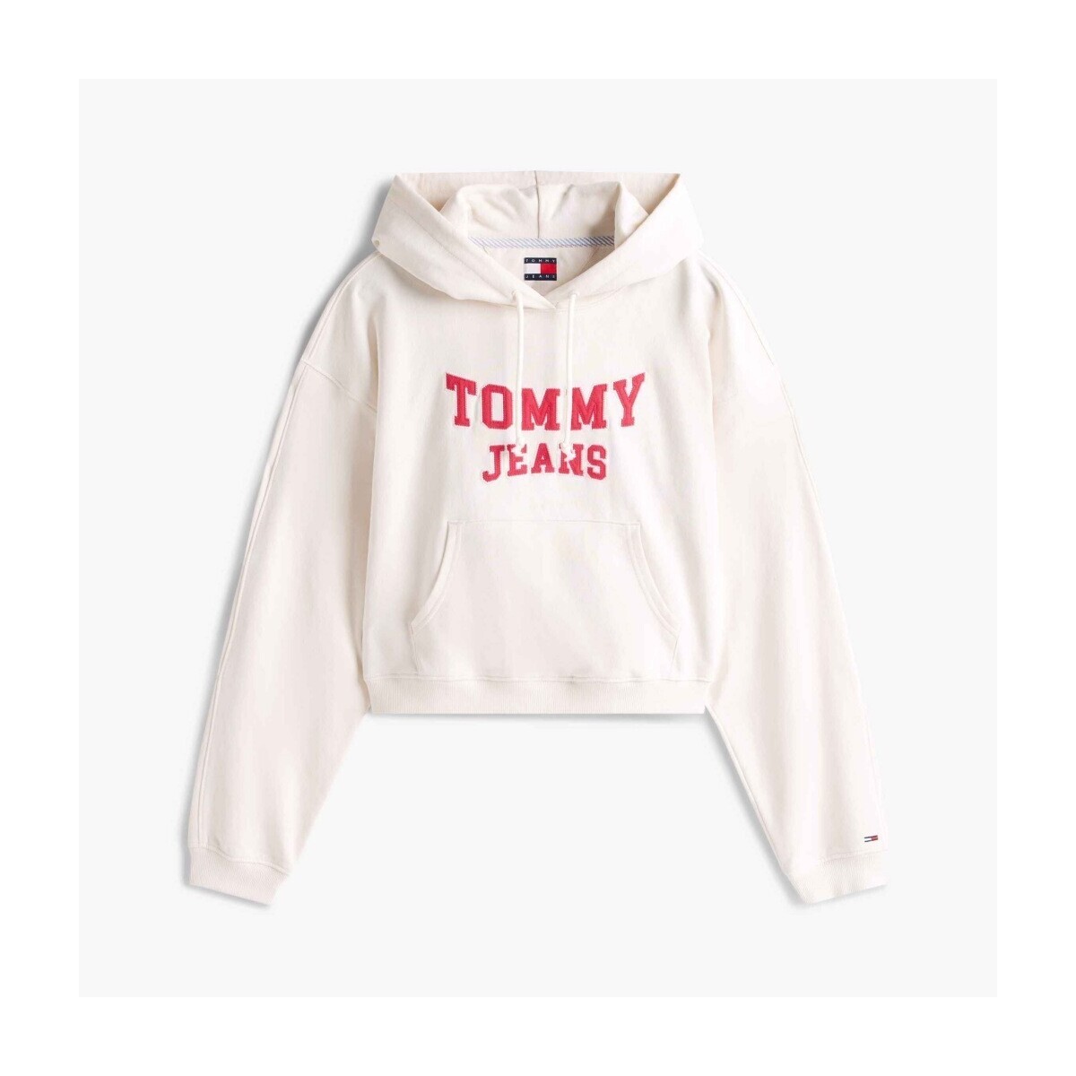 Tommy Jeans  TJW BXY CRP VARSITY HOOD  Bílá