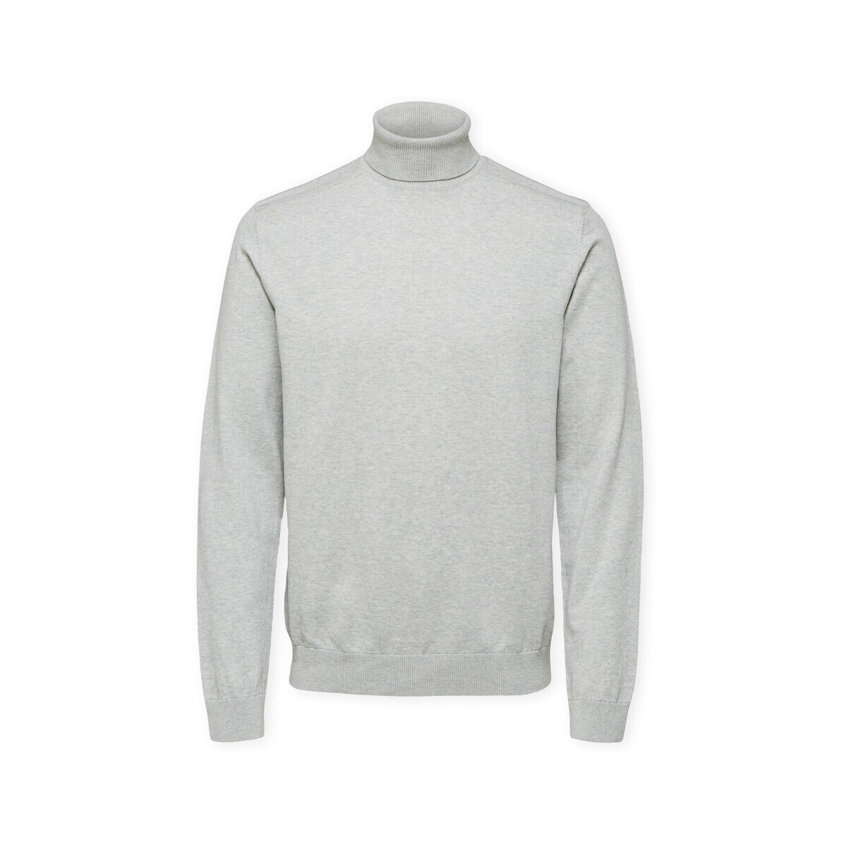 Selected  Noos Berg Roll Neck Knit - Light Grey Melange  Šedá