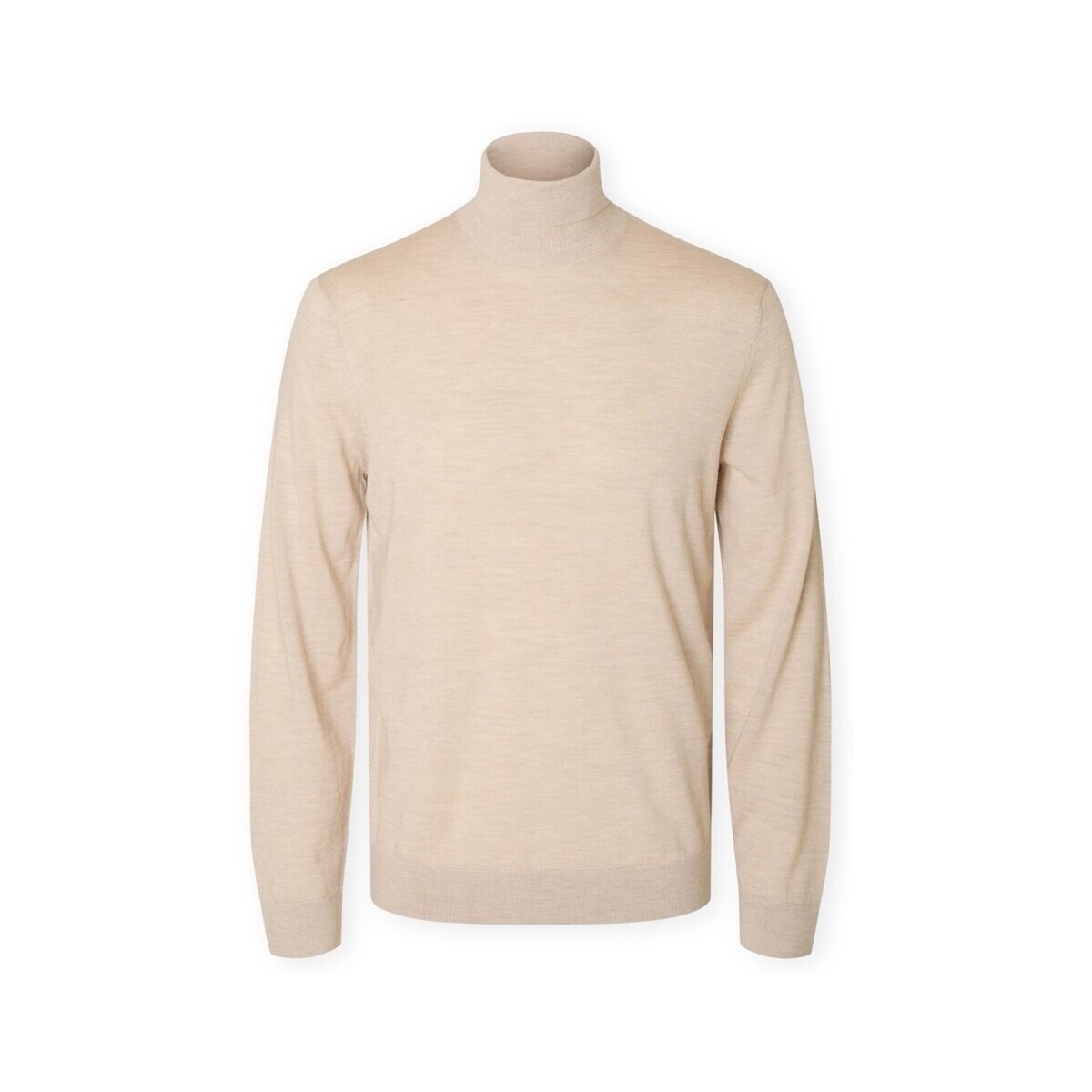 Selected  Noos Tray Roll Neck Knit - Oatmeal  Béžová
