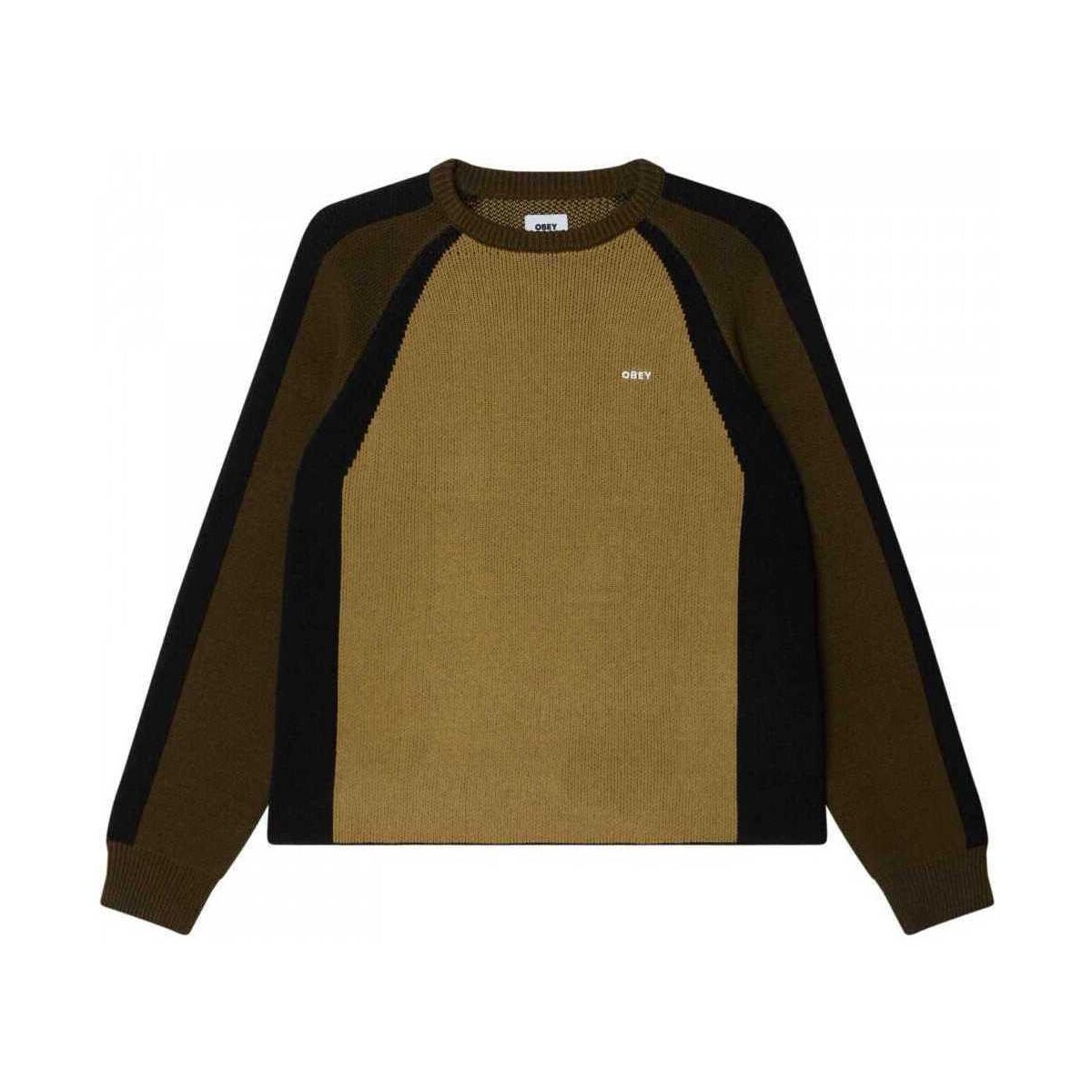 Obey  Raglan crew neck sweater  Zelená