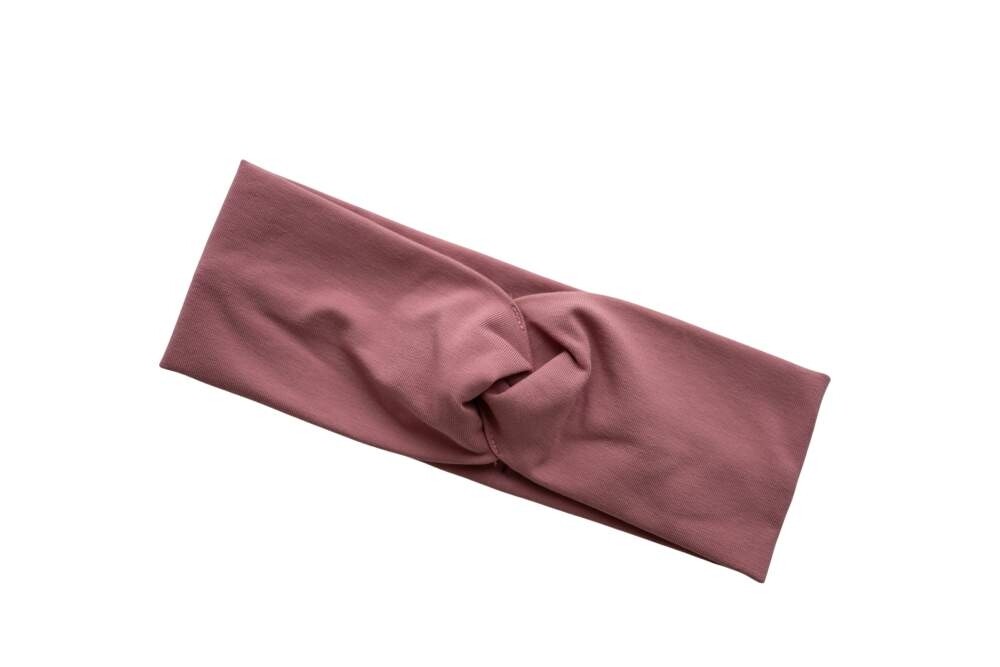 Tenká čepice Blonki čelenka mašle tm. růžová Velikost: 48-50