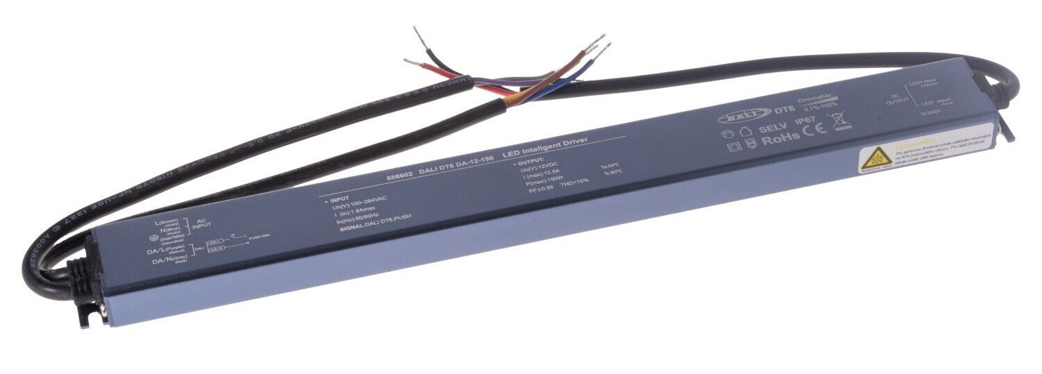 T-LED LED stmívatelný zdroj (trafo) 12V 150W IP67 DALI 056602