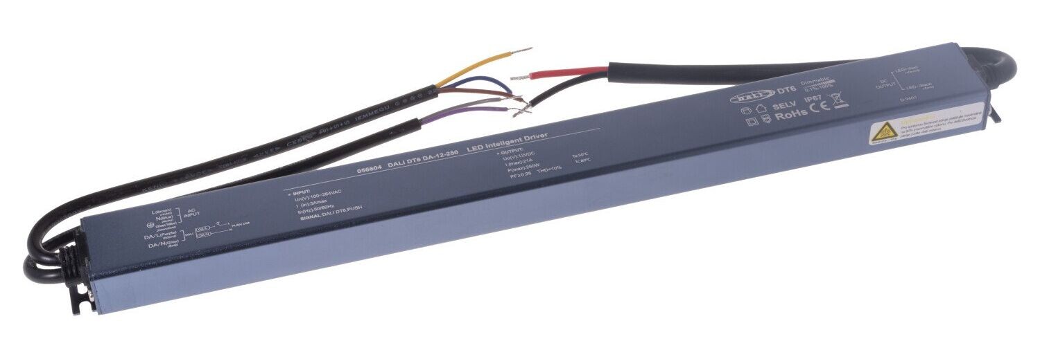 T-LED LED stmívatelný zdroj (trafo) 12V 250W IP67 DALI 056604