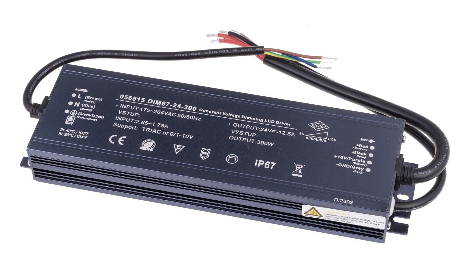 T-LED LED stmívatelný zdroj (trafo) 24V 300W IP67 056515