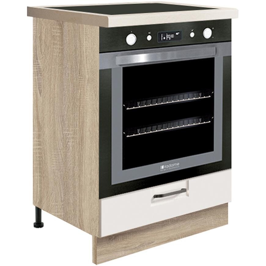 Kuchyňská Skříňka Favorit 17D Sonoma/White/Ribbeck