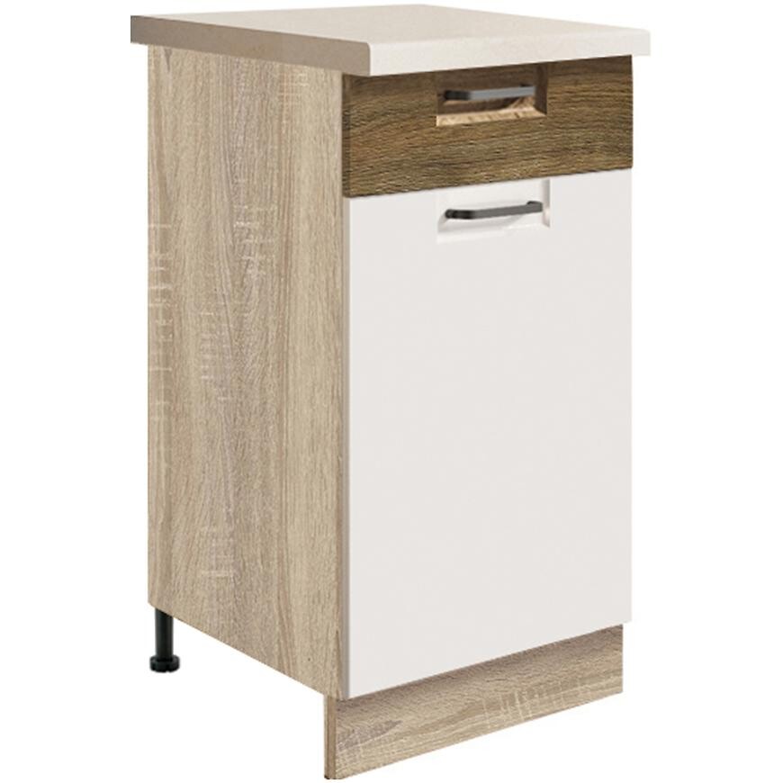 Kuchyňská Skříňka Favorit 2D Sonoma/White/Ribbeck