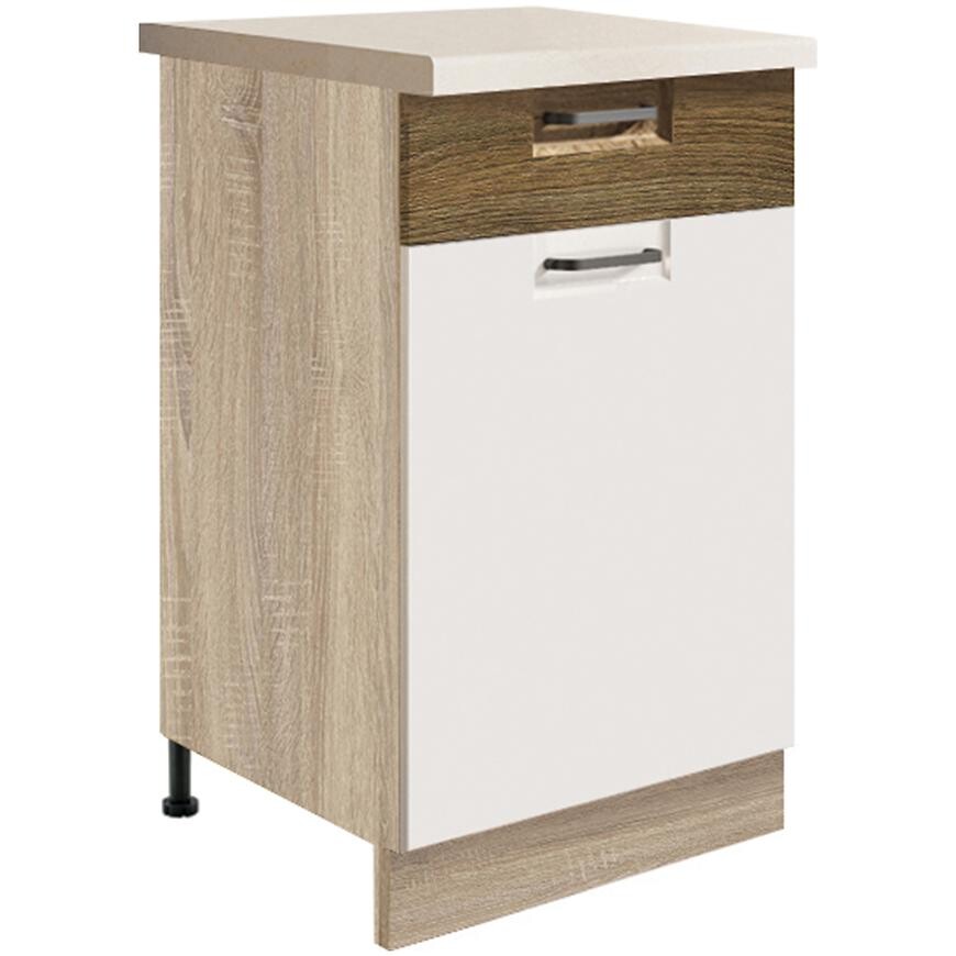 Kuchyňská Skříňka Favorit 3D Sonoma/White/Ribbeck