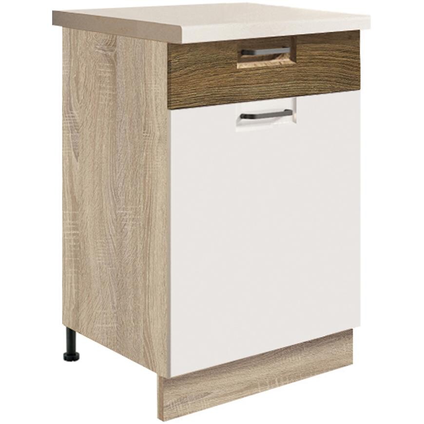 Kuchyňská Skříňka Favorit 4D Sonoma/White/Ribbeck