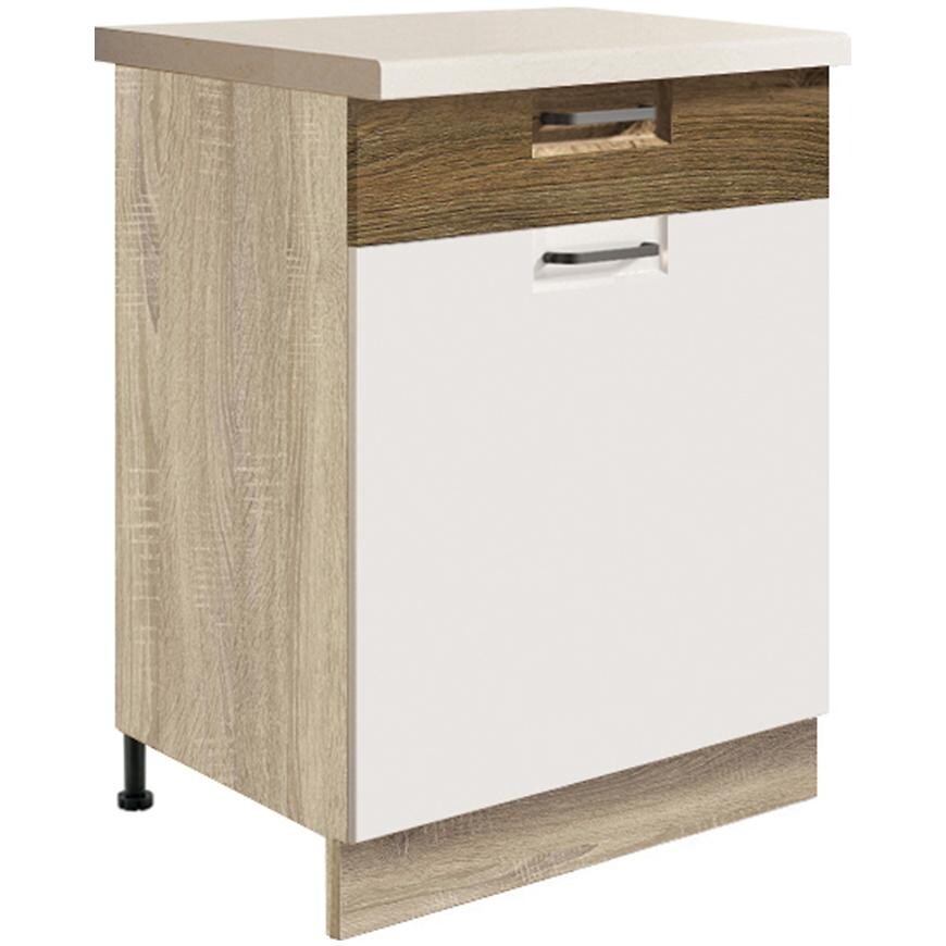 Kuchyňská Skříňka Favorit 5D Sonoma/White/Ribbeck