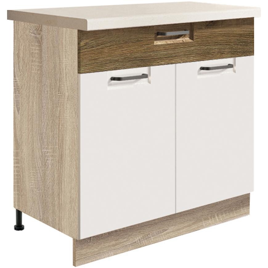 Kuchyňská Skříňka Favorit 6D Sonoma/White/Ribbeck