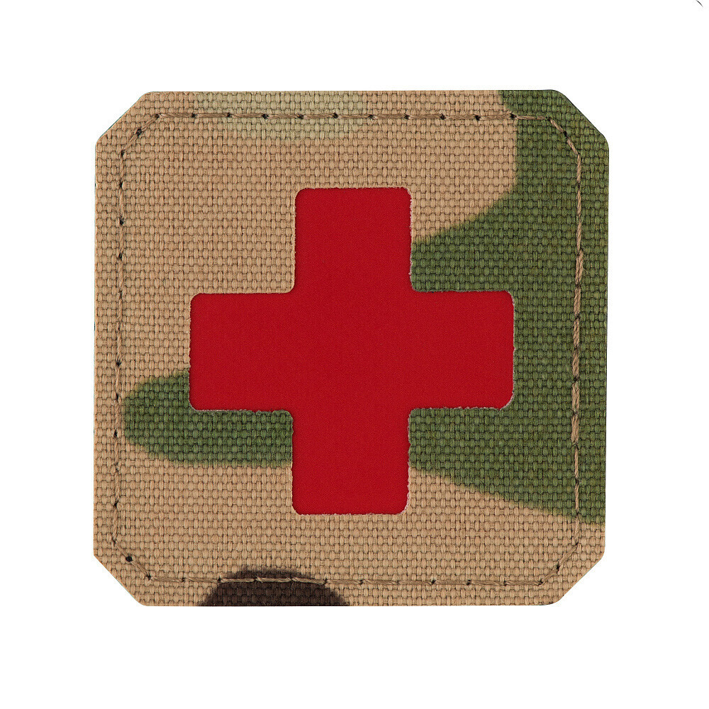 Nášivka M-Tac Medic Cross Laser Cut - multicam-červená
