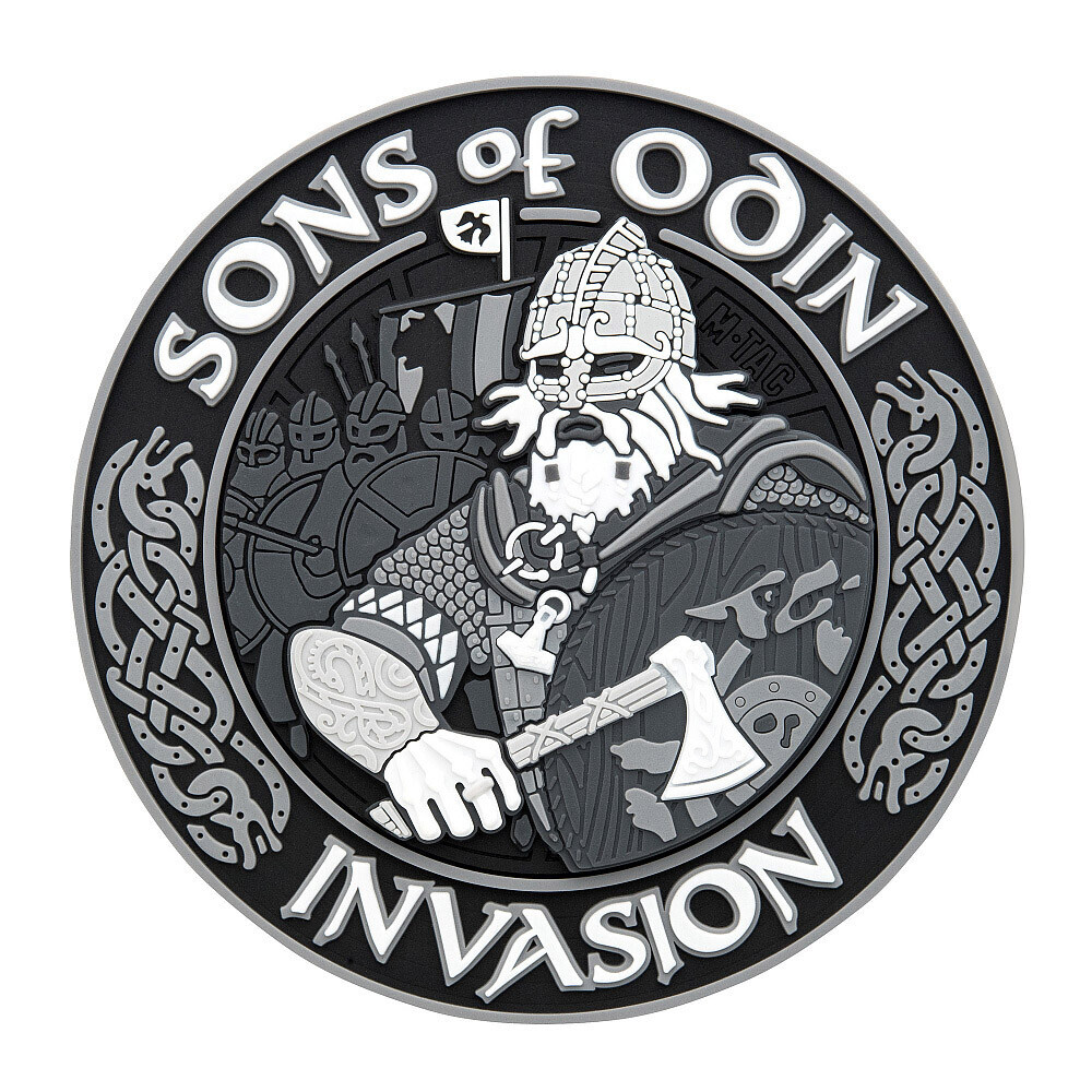 Nášivka M-Tac Sons of Odin 3D - šedá-černá