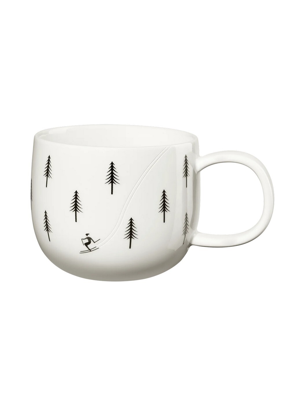 Porcelánový hrnek s uchem 400 ml JOY SKIING ASA Selection - bílý