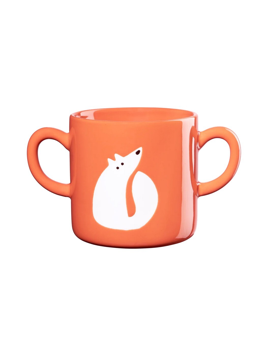 Porcelánový hrnek s uchem 250 ml liška KIDS ASA Selection - oranžový