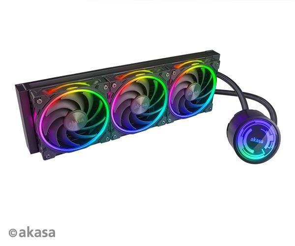 AKASA vodní chladič CPU SOHO 360 Dusk Edition, Triple radiator liquid CPU cooler ARGB LED, Black