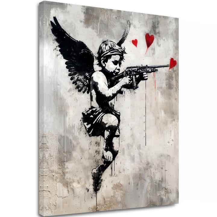 Obrázek LOVE HUNTER na plátně | Malovaná struktura
