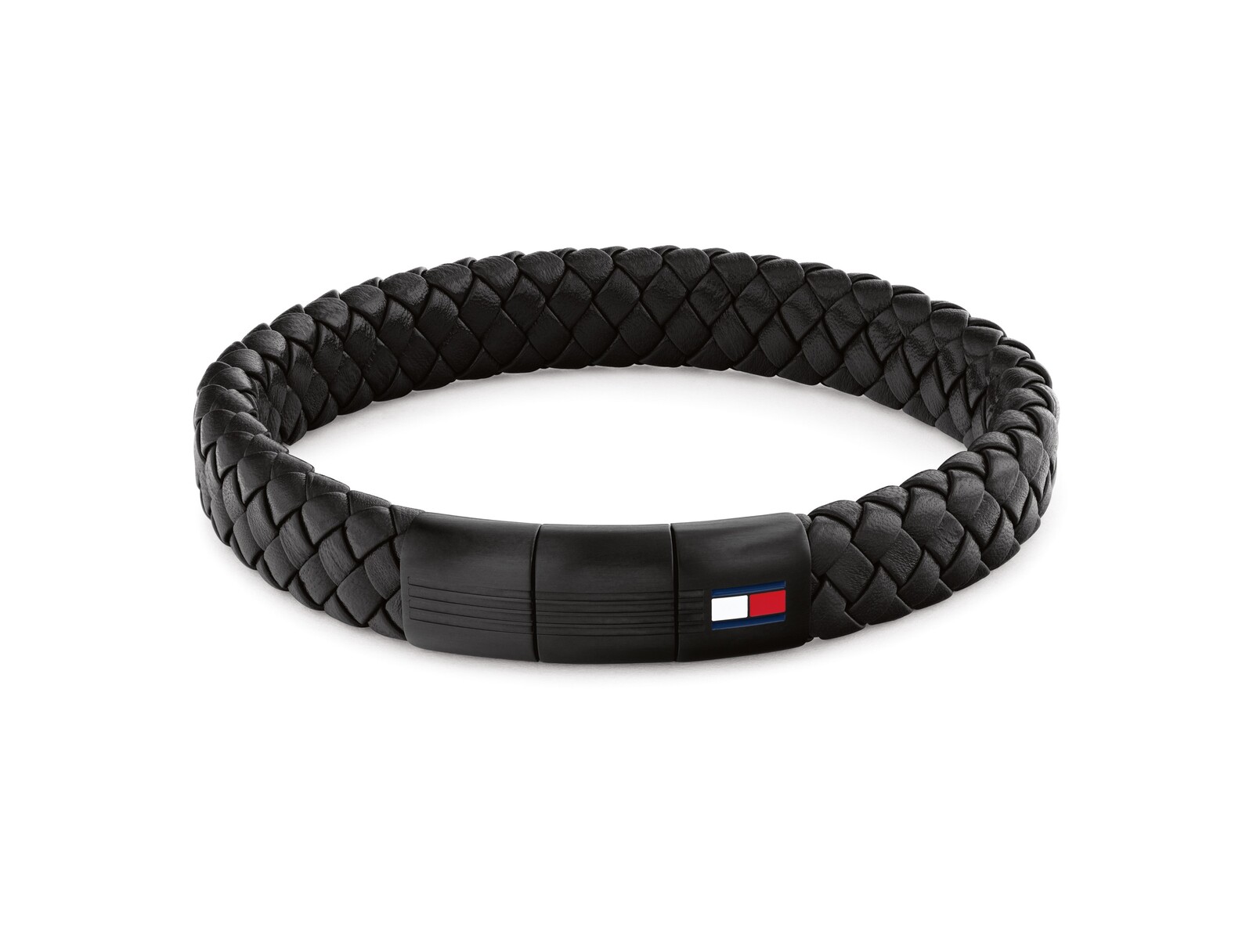 Tommy Hilfiger Pletený kožený náramek s ocelovým zapínáním 2790662