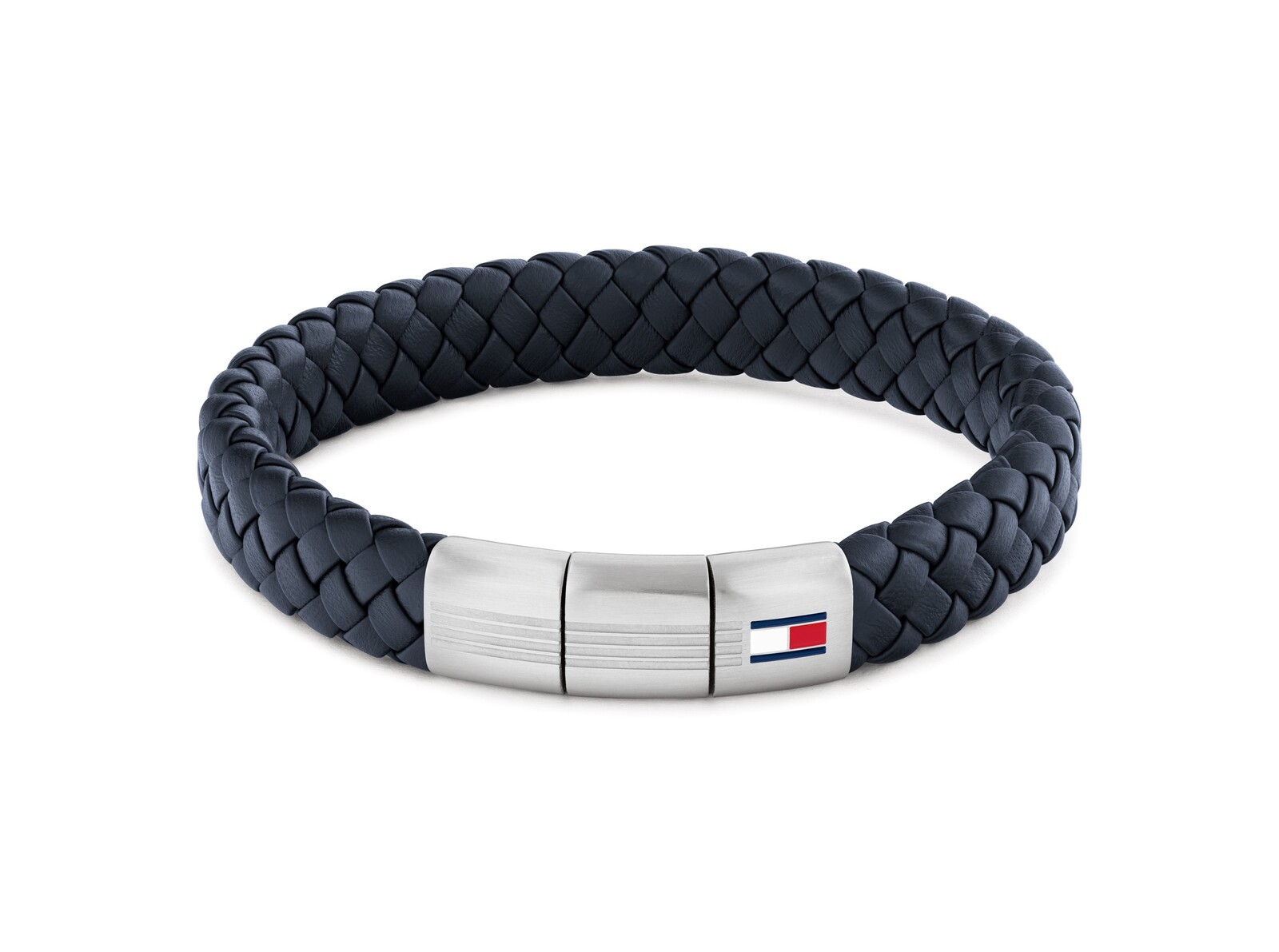 Tommy Hilfiger Modrý kožený náramek s ocelovým zapínáním 2790660