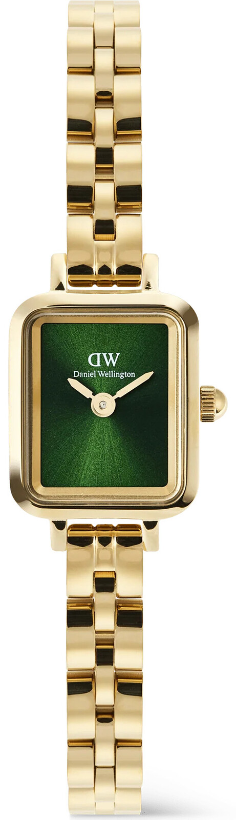 Daniel Wellington Quadro Mini 15.4x18.2 Arch 3-Link Emerald Sunray Gold DW00100852