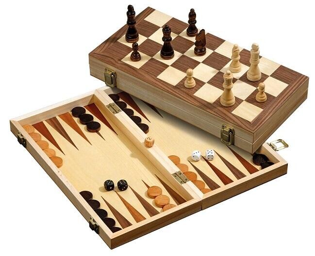 Philos Soubor her 3v1, šachy, dáma, backgammon, velký, 40 mm