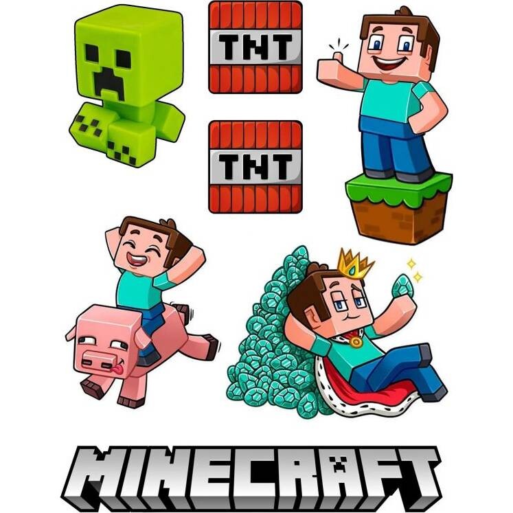 Jedlý papír Minecraft k vystříhnutí A4 - Pictu Hap