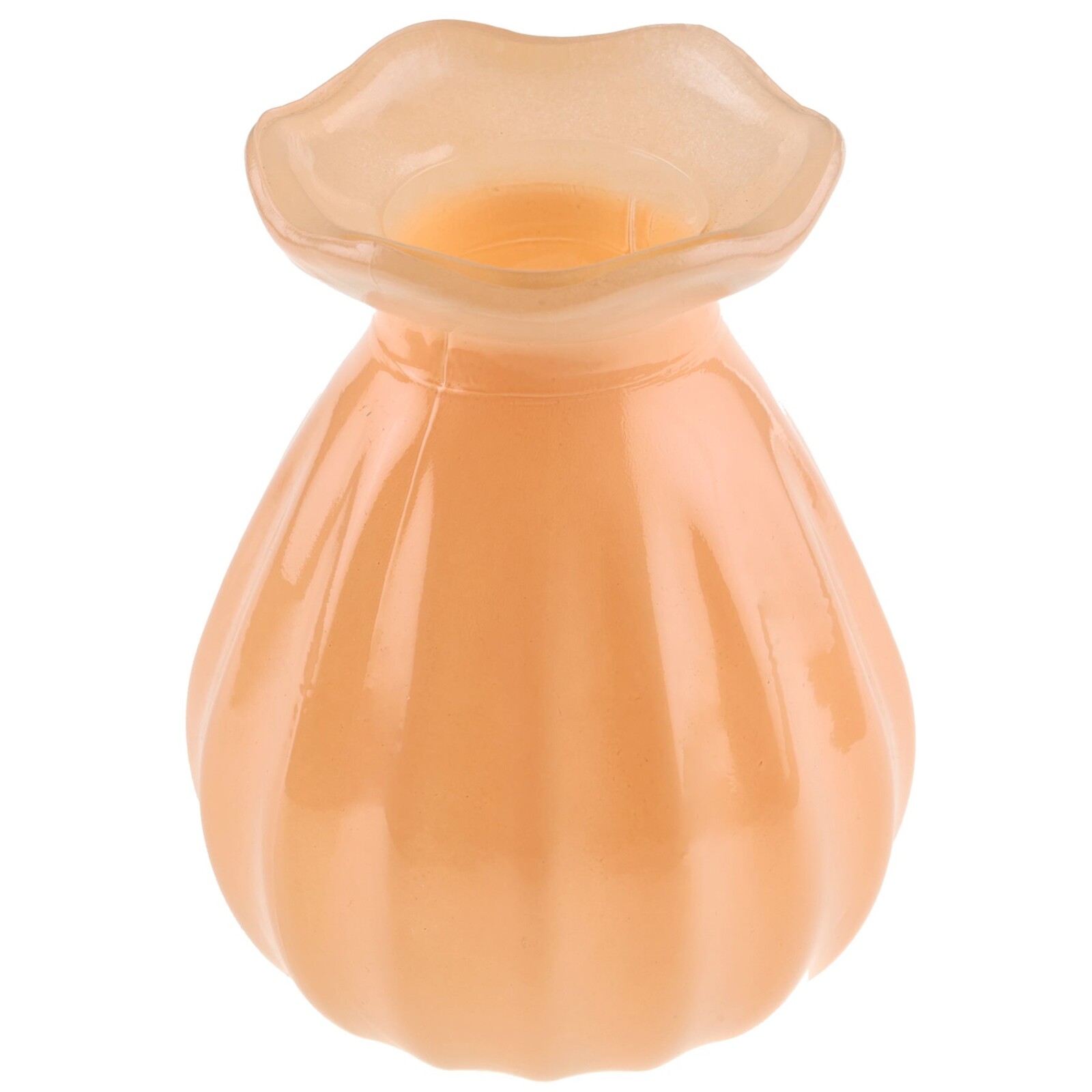 Váza skleněná meruňková 6 x 8 cm