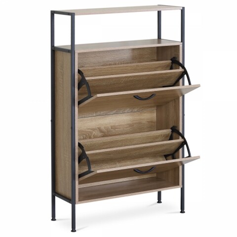 Botník, 3 přihrádky , 2 police, dekor dub, MDF ABO-G1007 OAK ABO-G1007 OAK Autronic