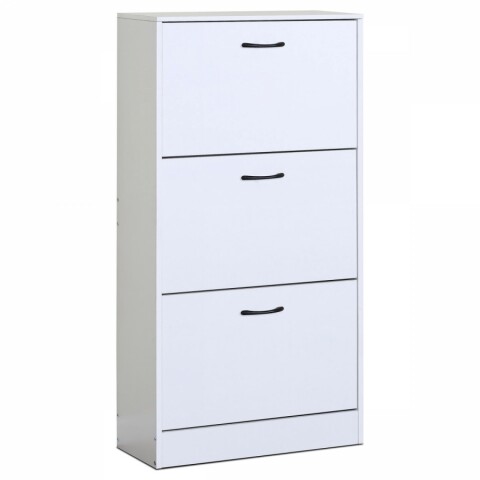 Botník, 3 přihrádky, bílý, MDF ABO-G1016 WT ABO-G1016 WT Autronic