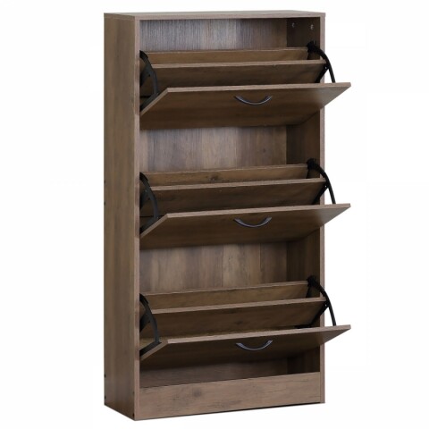 Botník, 3 přihrádky, dekor jilmové dřevo, MDF ABO-G1016 ELM ABO-G1016 ELM Autronic