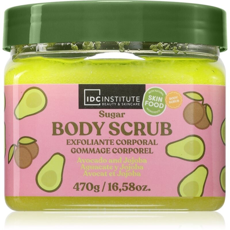 IDC Institute Avocado and Jojoba Oil tělový peeling 470 ml