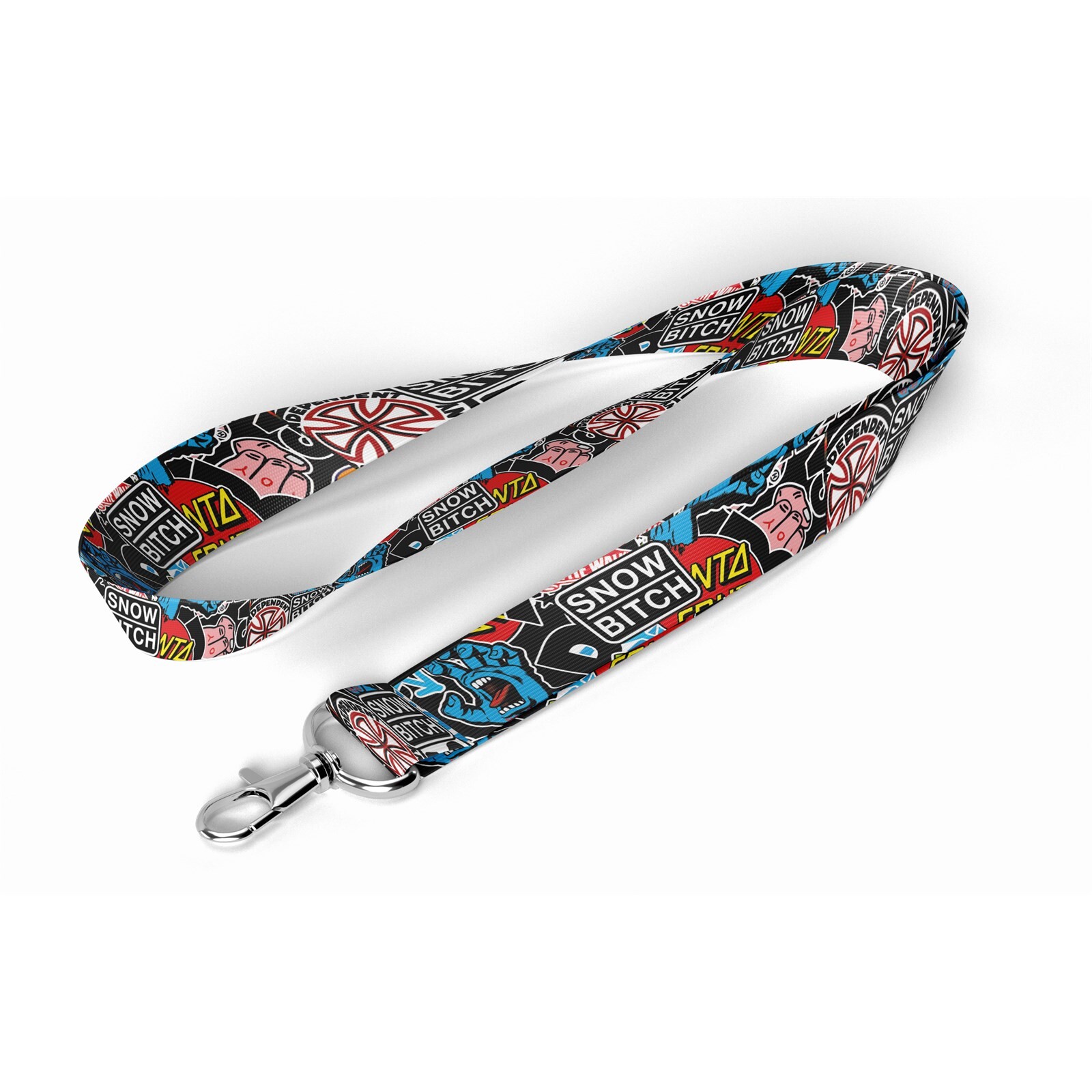 klíčenka SNOWBITCH - Snowbitch stickers lanyard Multicolor (MULTI)
