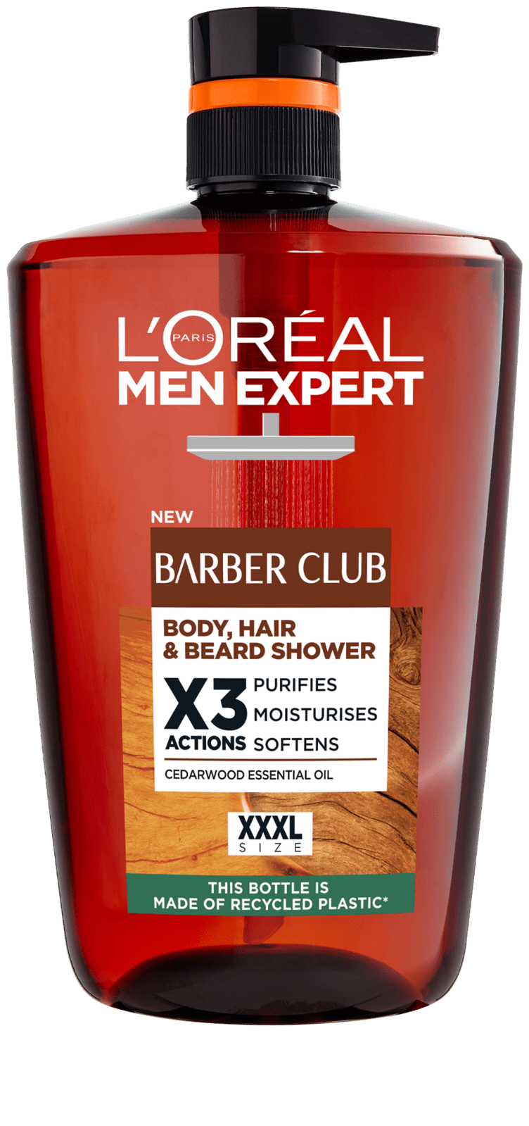 L'Oréal Paris Sprchový gel na tělo, vlasy a vousy Men Expert Barber Club (Body, Hair & Beard Shower) 1000 ml