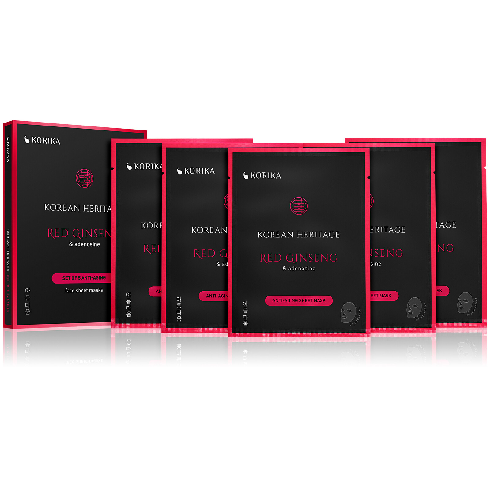 KORIKA Sada plátýnkových masek proti stárnutí Korean Heritage 5 × 25 g