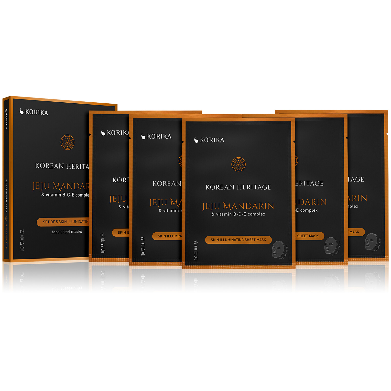 KORIKA Sada rozjasňujících plátýnkových masek Korean Heritage 5 × 25 g