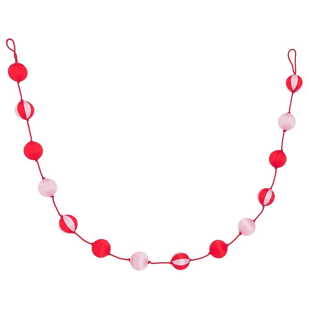 X-MAS Girlanda s koulemi 120 cm - červená