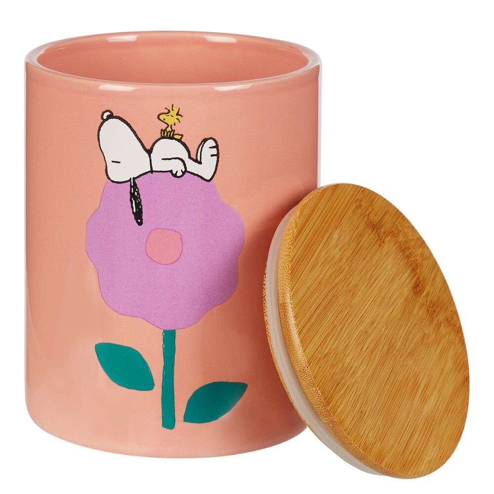 PEANUTS Dóza kytka velká - růžová