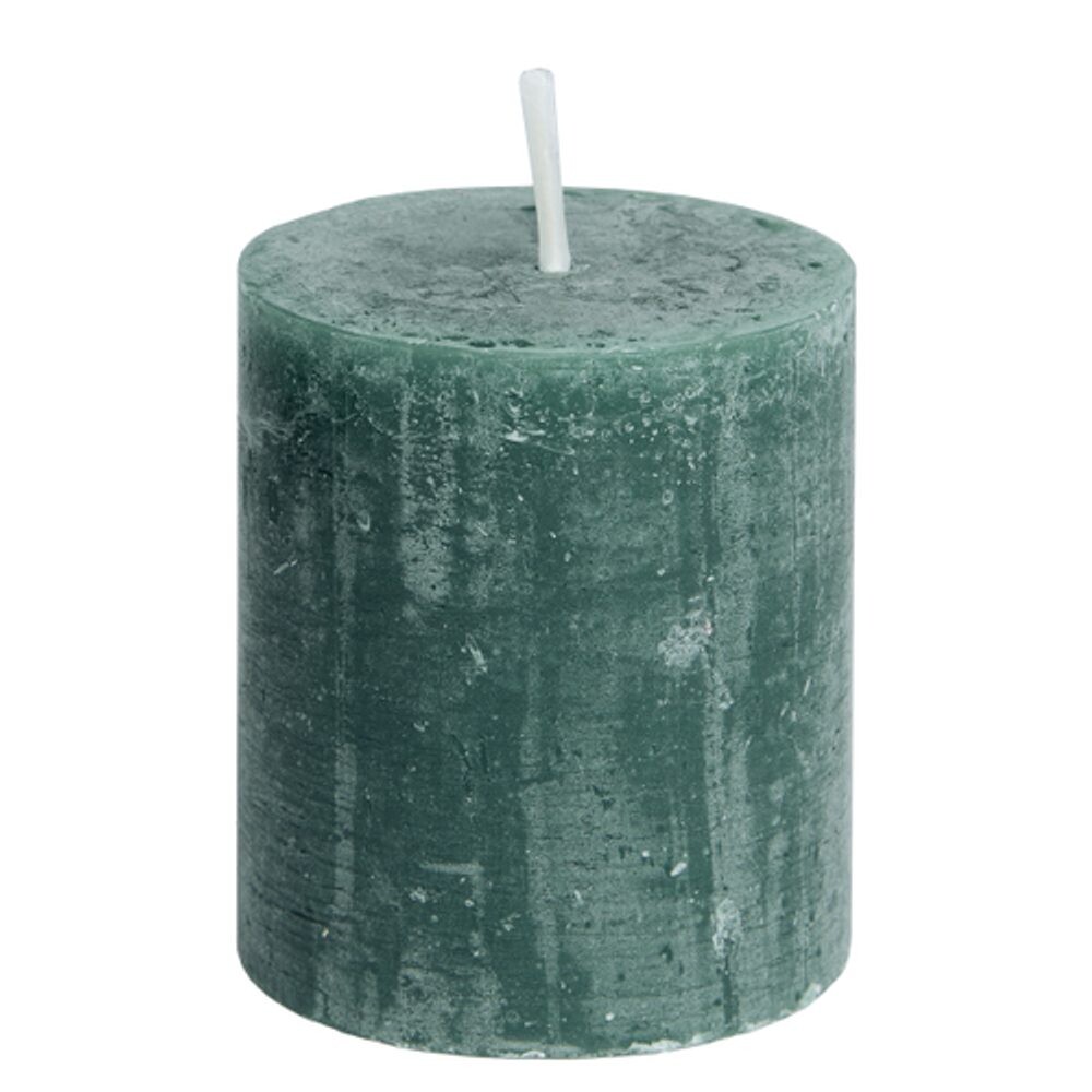 RUSTIC Svíčka 8 cm - tm. zelená