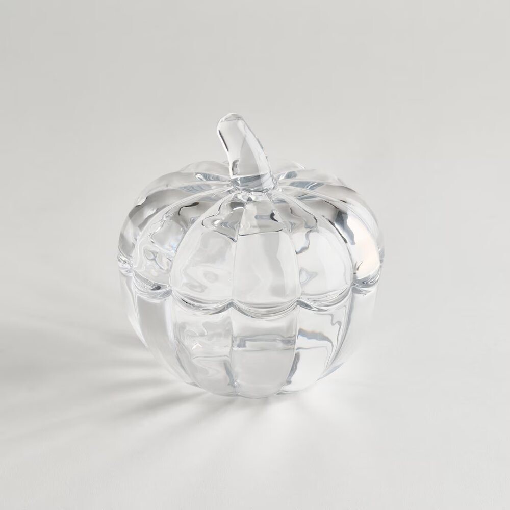 HOME & YOU Dóza skleněná dýně 14 cm - čirá